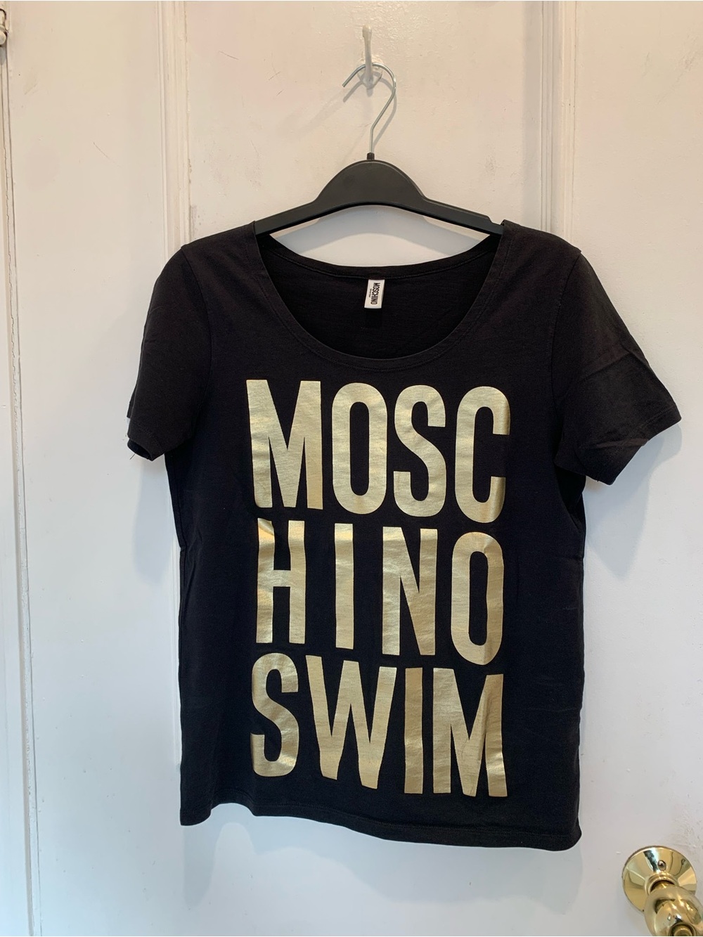 Moschino Swim short sleeve black tshirt. Size Medium
